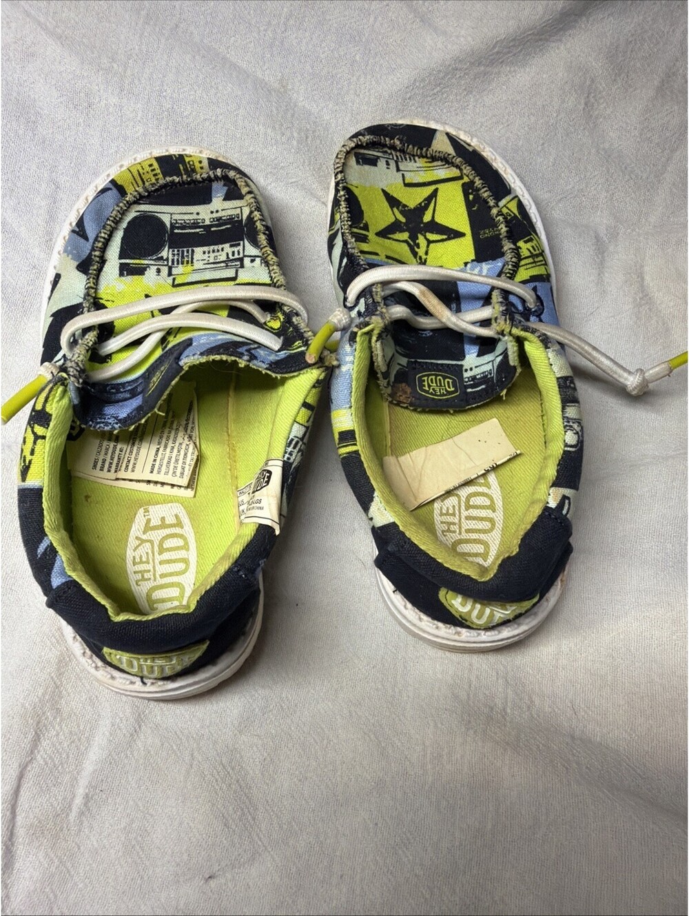 Hey Dude Wally Toddler Size 9 Wally T BoomboxGraffiti Mix Shoes Sneakers Loafers